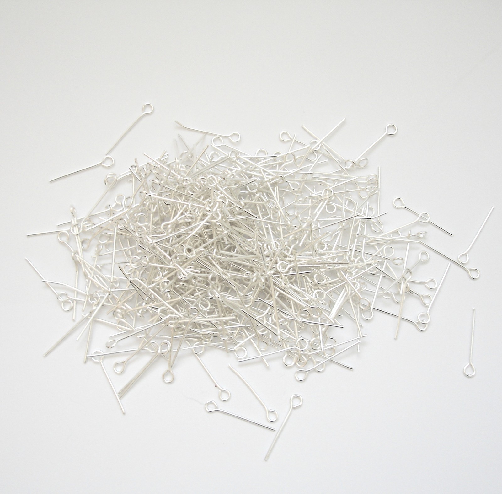 Ketlovací jehly 30 mm, stříbrné - 300 ks