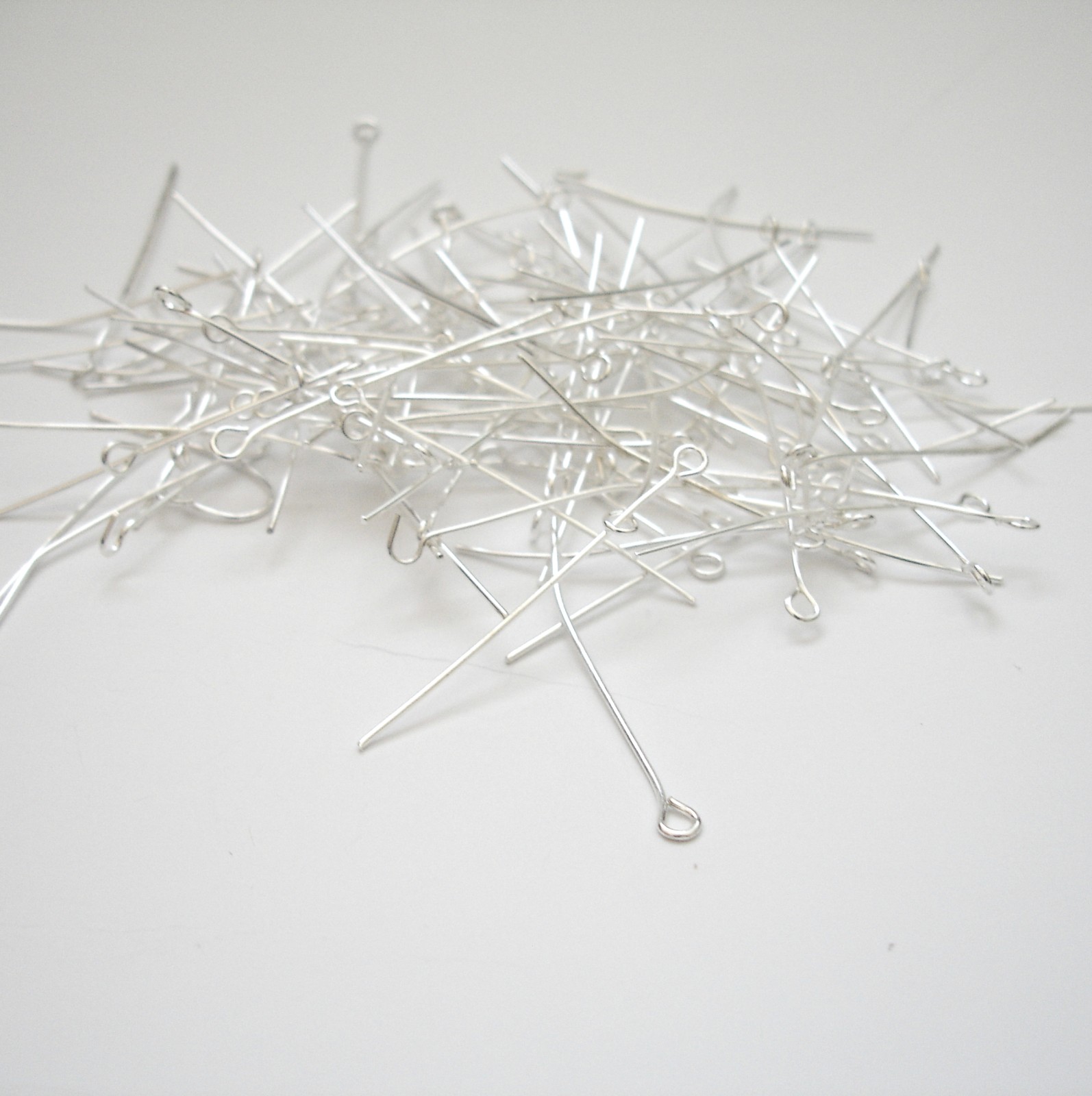 Ketlovací jehly 40 mm II. kategorie stříbrné - 300 ks