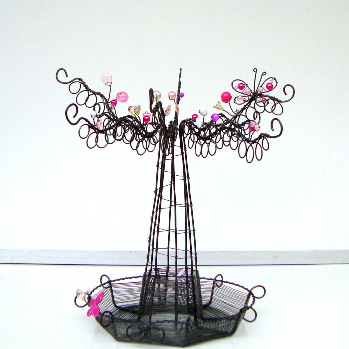 Růžová s motýlky - šperkovnice