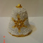 Vánoční zvoneček bílo - zlatý