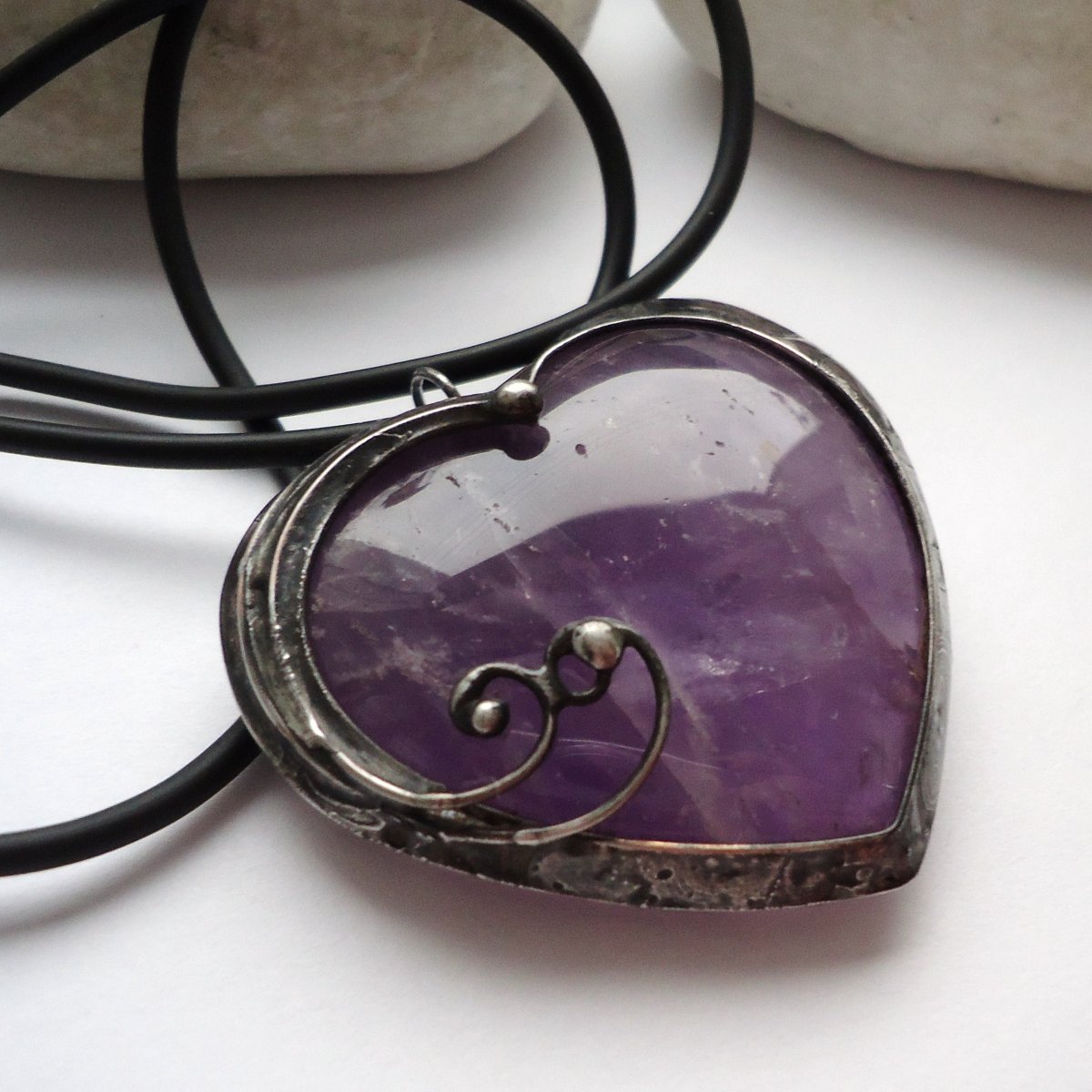 Velké ametystové srdce ...