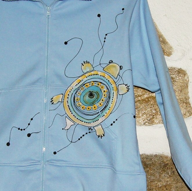 Malovaná mikina želvákova