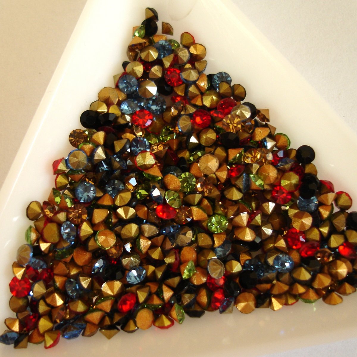 Skleněné šatony SS10 - cca 2,7mm - 50 ks - mix