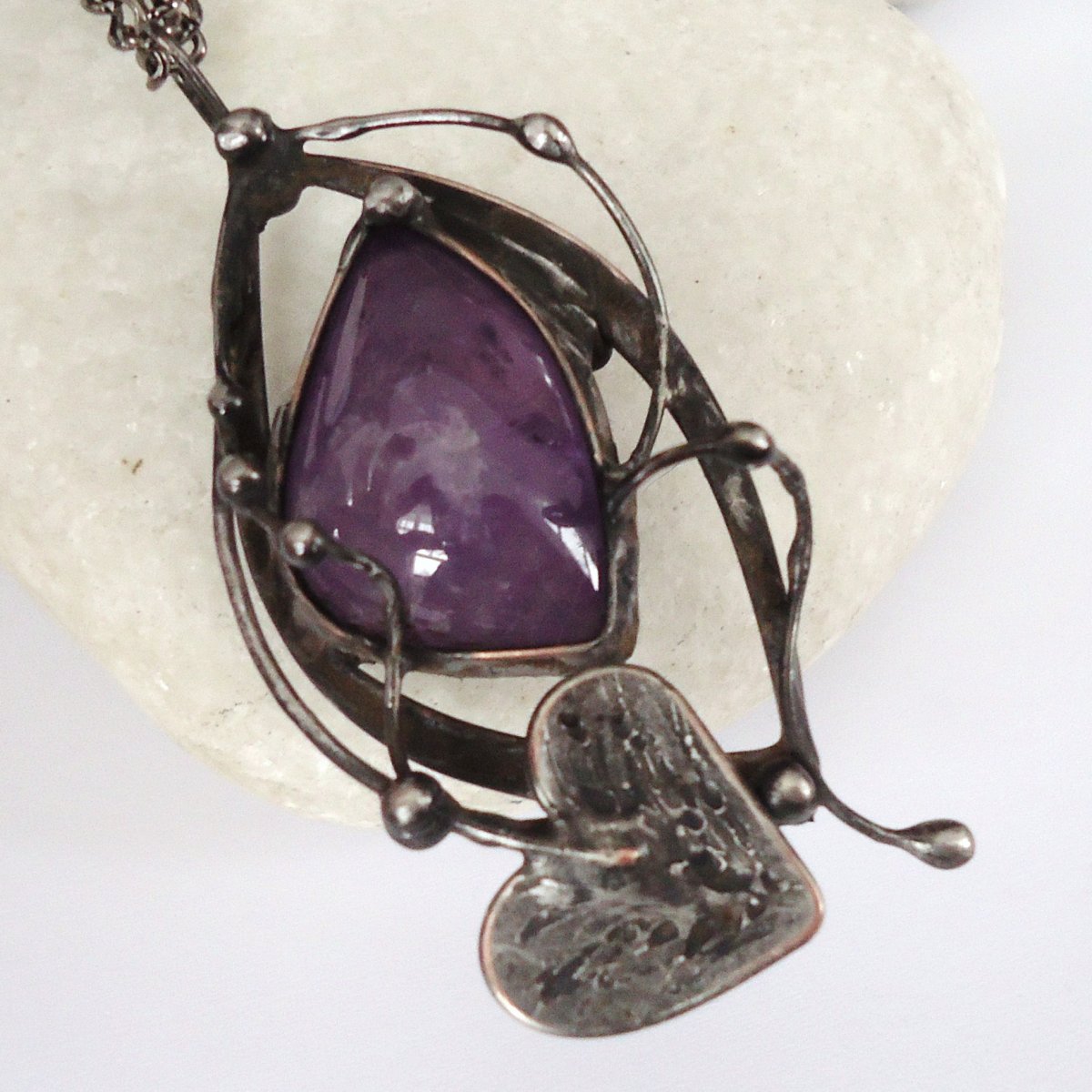 Ametystový... (dlouhý řetízek)