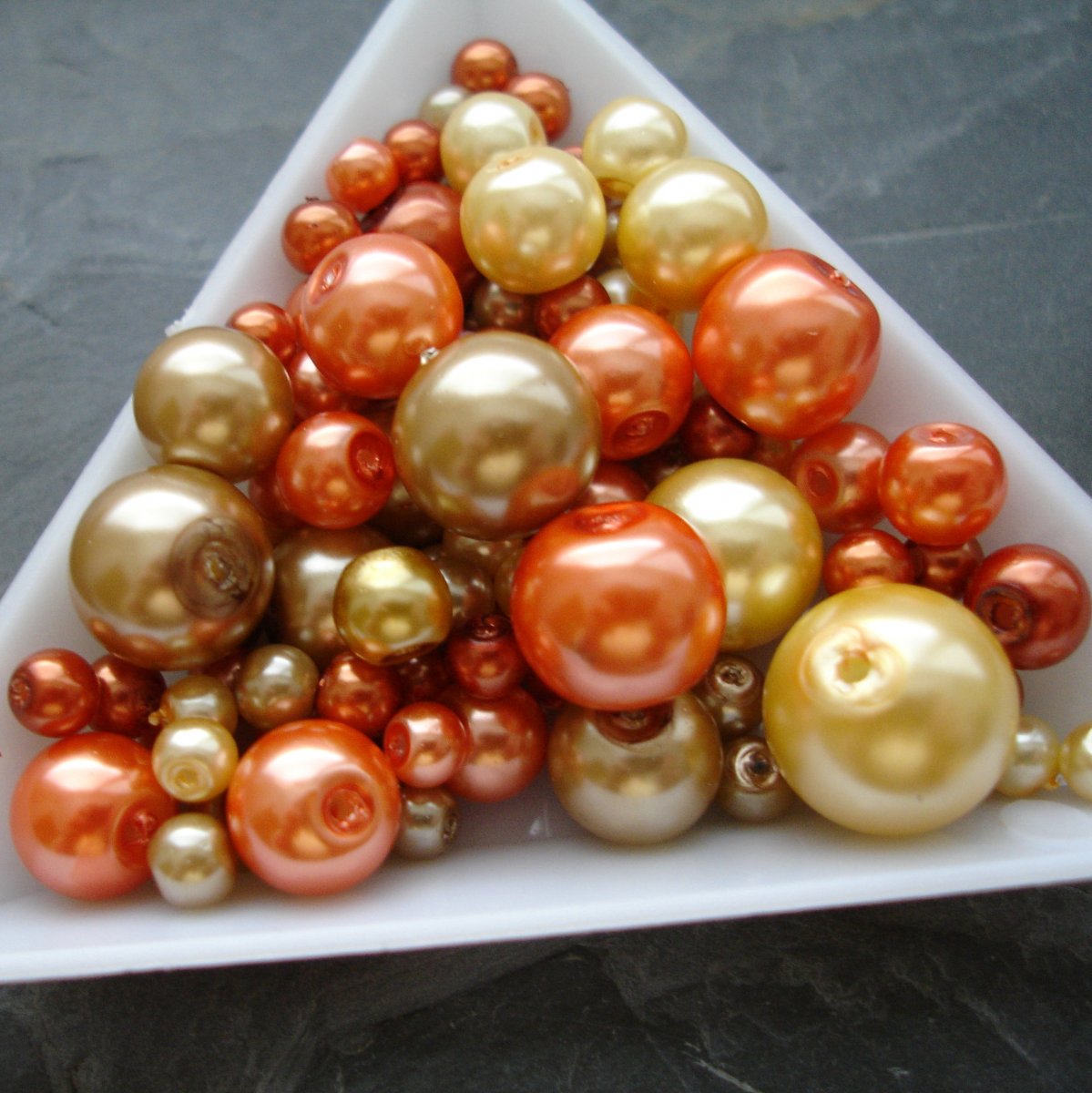 Mix voskovaných kuliček - 30 g - oranžový