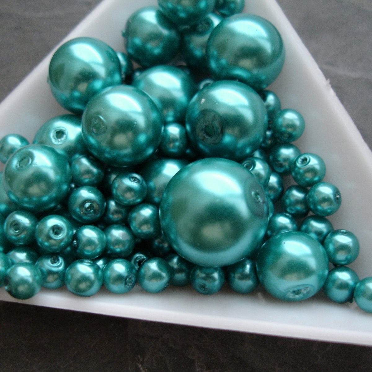 Mix voskovaných kuliček - 30g - modrozelený