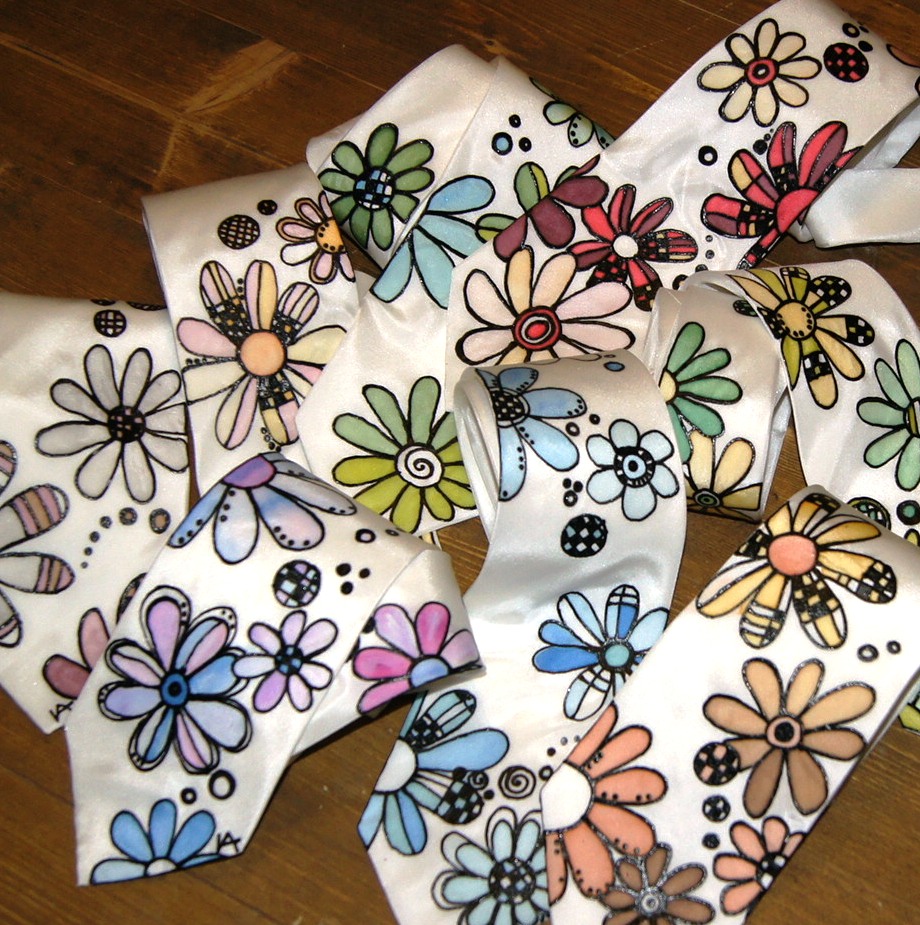 Kravata květinová... laděná dle přání!