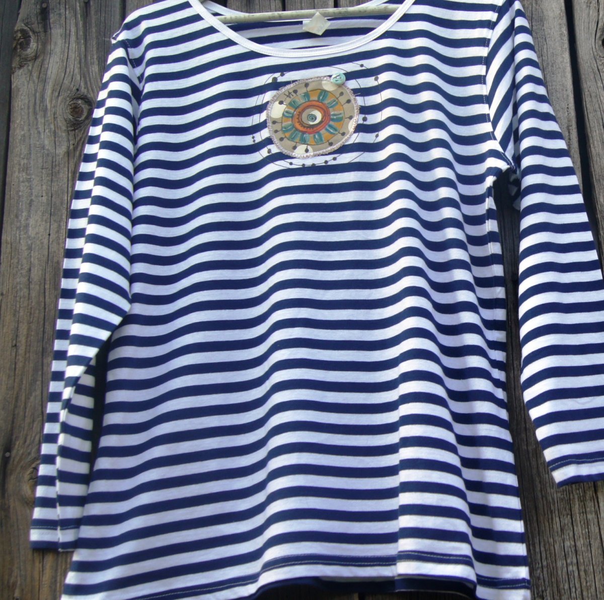 Triko námořnické s aplikací - dámské XL