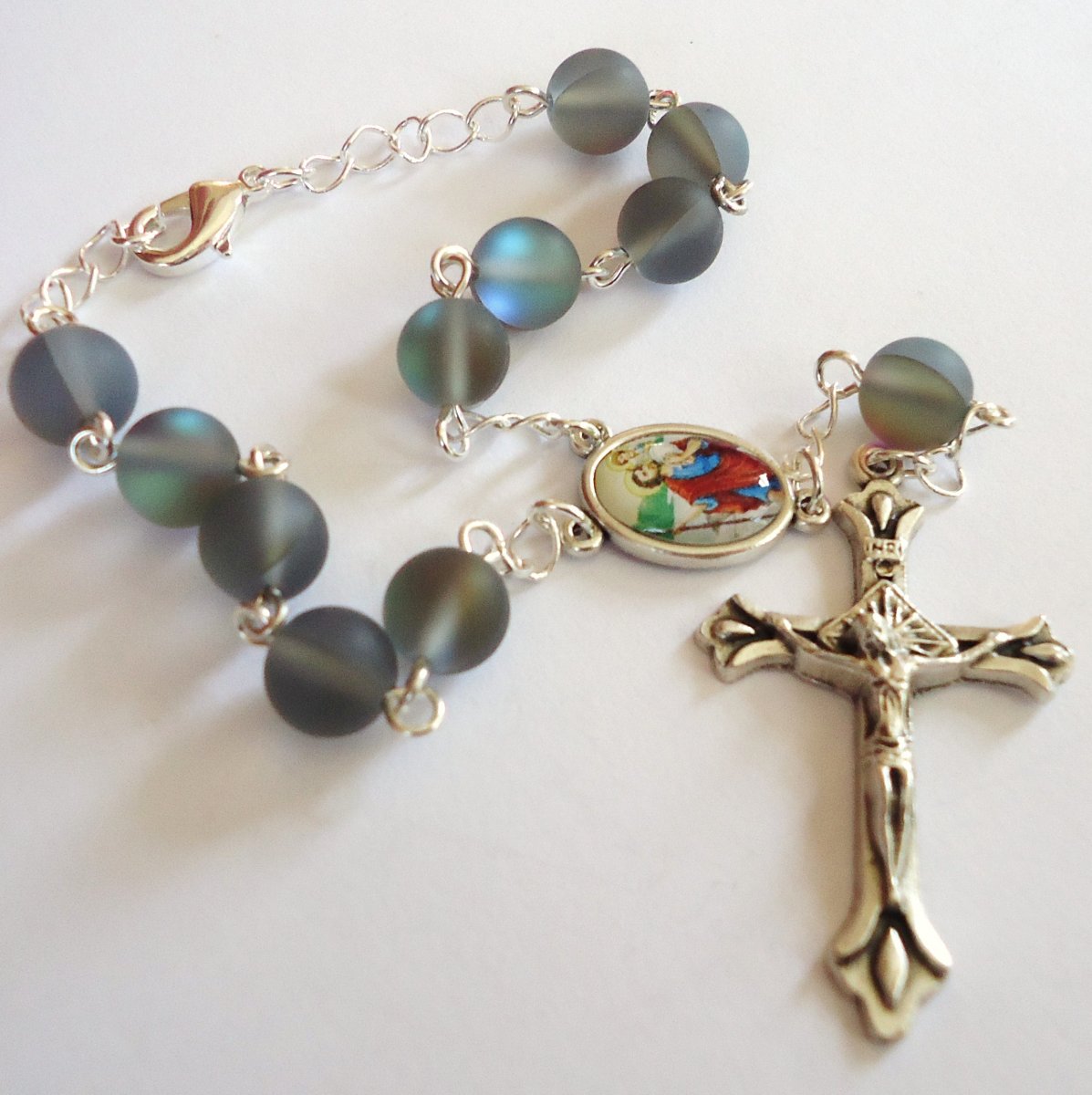 Růženec do auta se Svatým Kryštofem (MĚSÍČNÍ KÁMEN2)