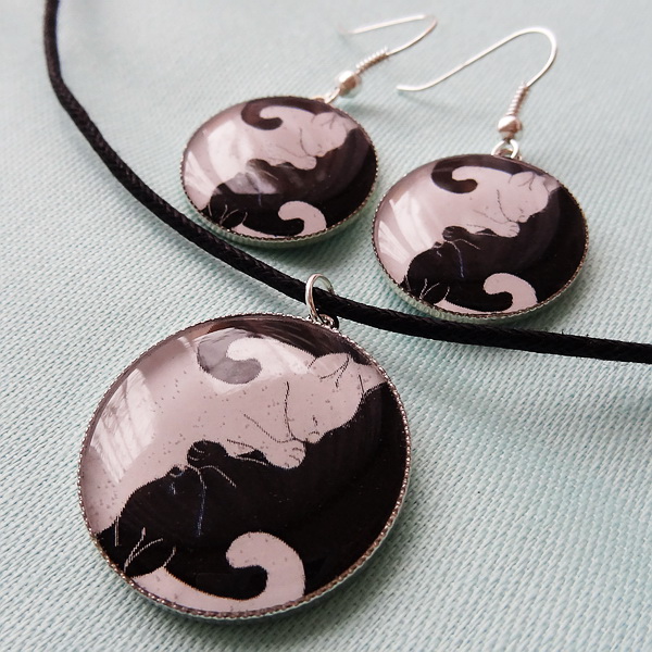 Kočičí jin-jang komplet na přání