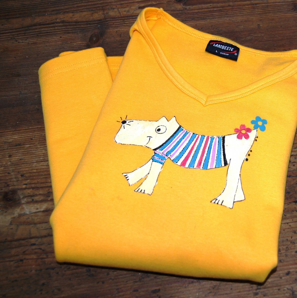 Malované tríčo s psíkem