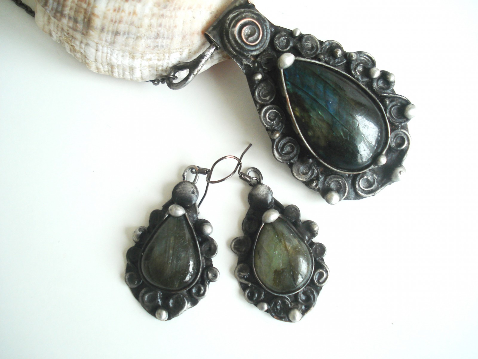 Labradoritová souprava na přání