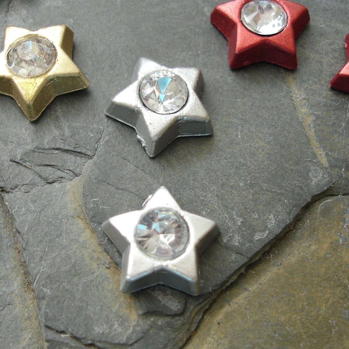 Plastové hvězdičky II.kategorie-6 ks - stříbrné