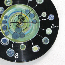 Originální vinylové hodiny kuličkové