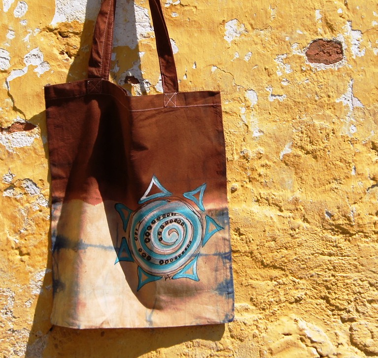 Malovaná taška bavlna přes rameno