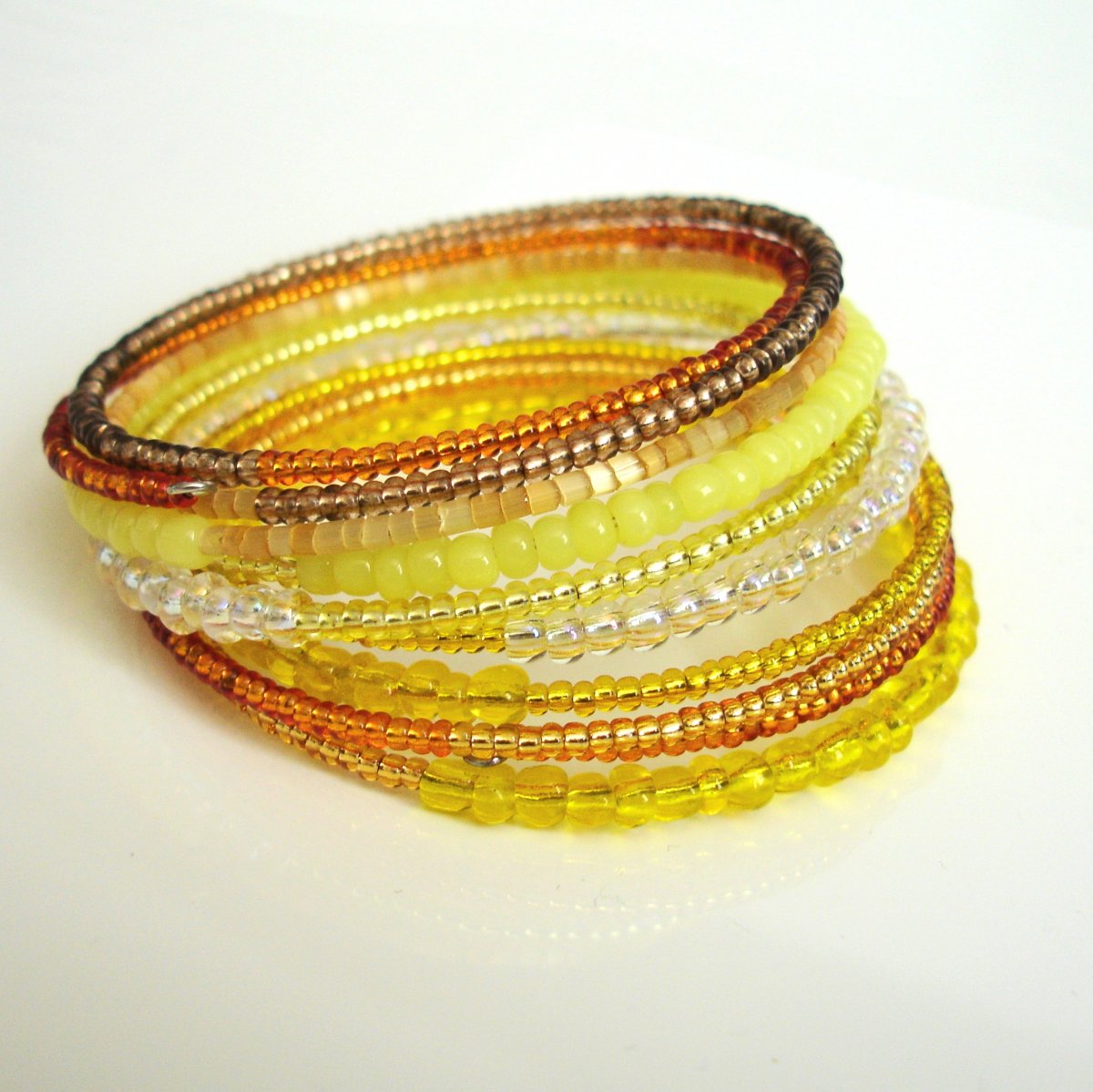 Náramek paměťový - žluto-oranžový