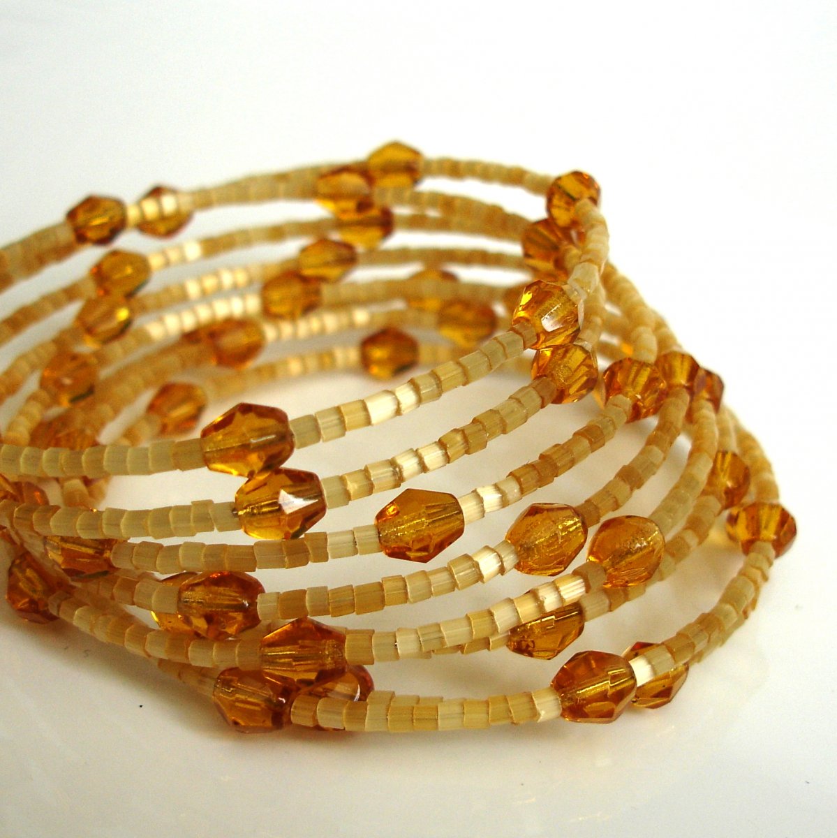 Náramek paměťový - jantarový