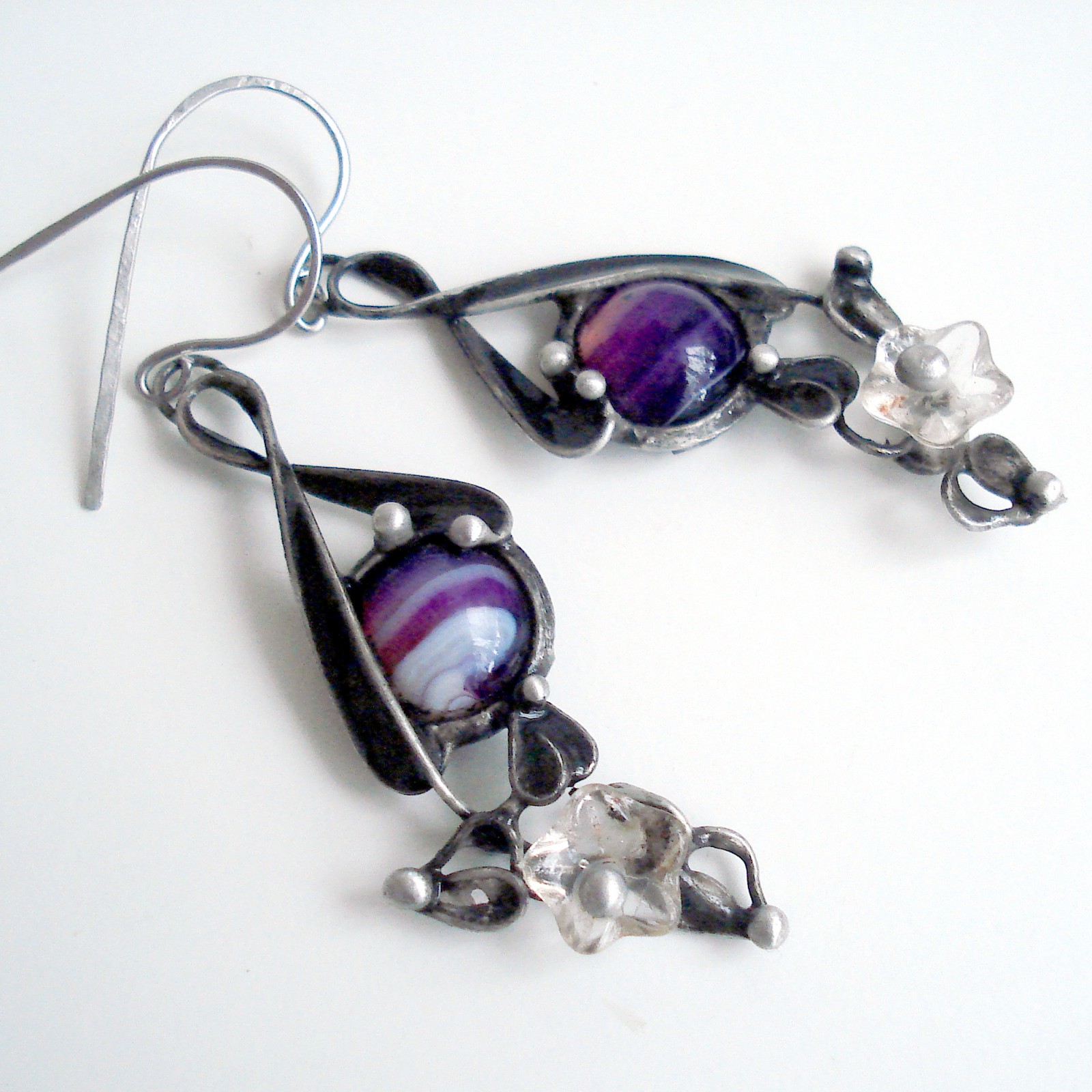 Barvený achát a zvoneček