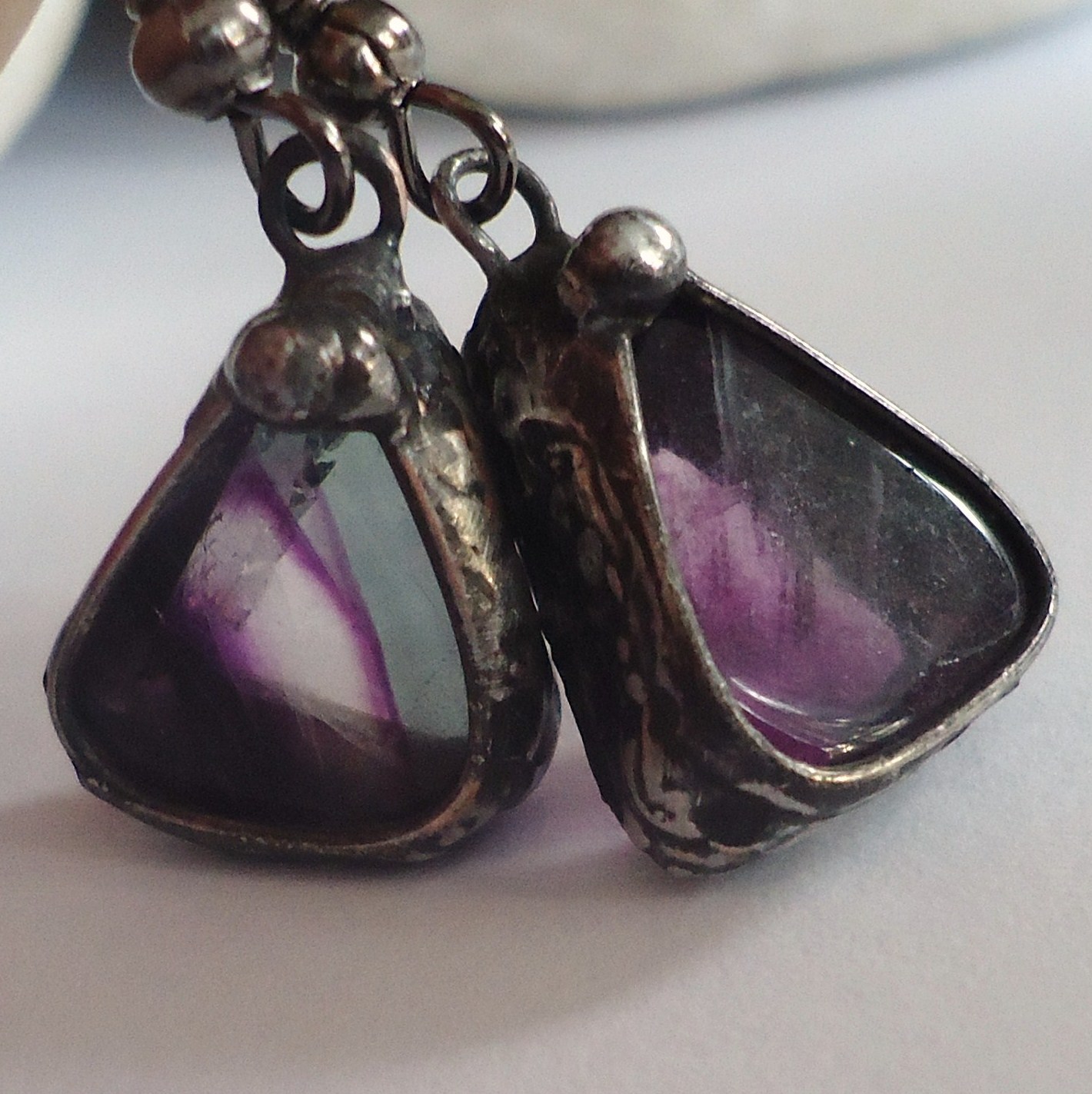 Fluoritové náušničky