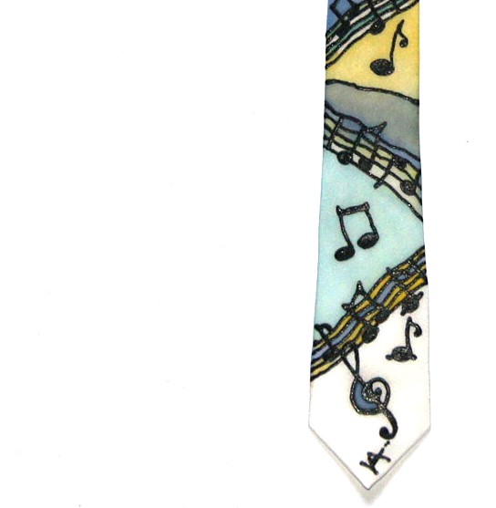 Ručně malovaná hedvábná kravata dětská notičková