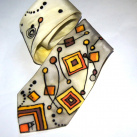 Ručně malovaná hedvábná kravata 