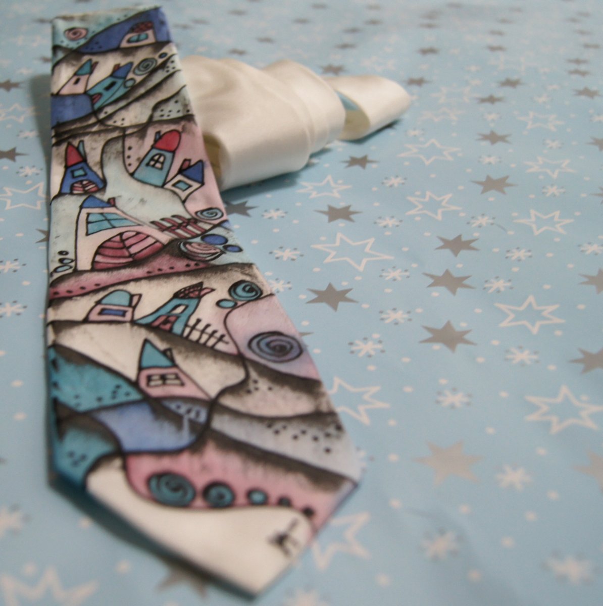 Malovaná kravata městečková No.2