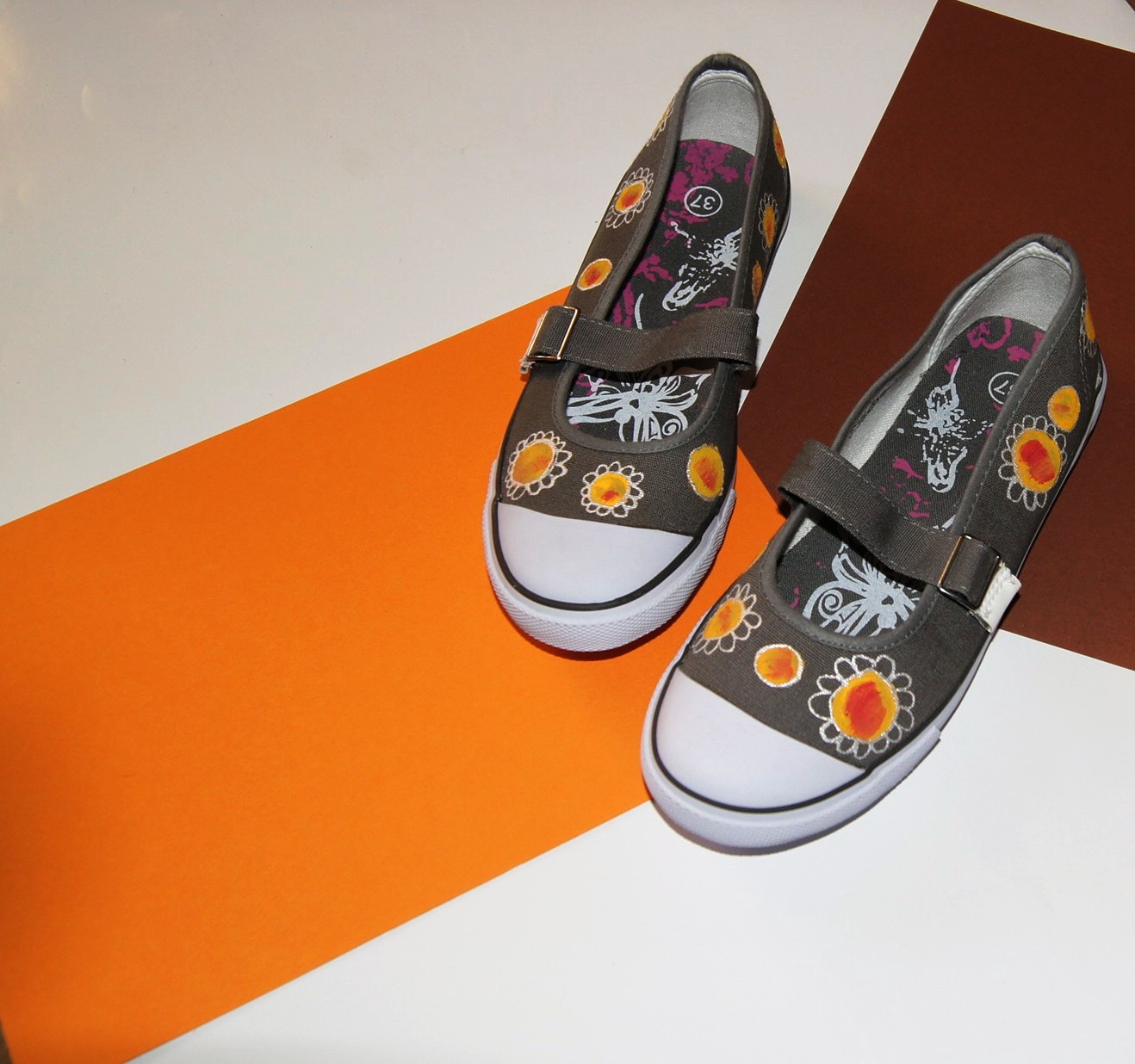 Malované botky kytičkačky