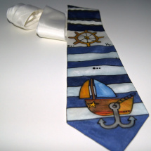 Malovaná kravata námořnická na objednávku