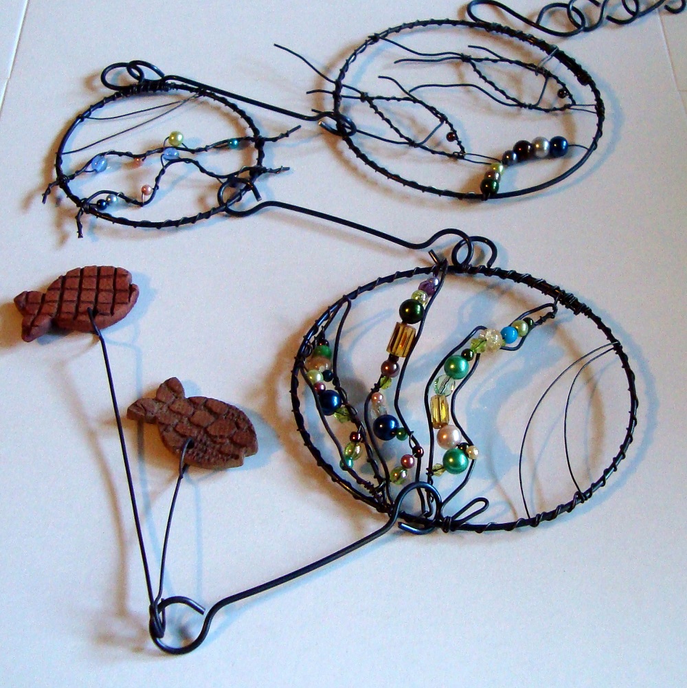 Znamení RYBY - drátovaný závěs