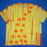 Žluto-oranžové batikované triko s listy 3XL