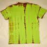 Zeleno-hnědé dětské tričko s listy (vel. 140)