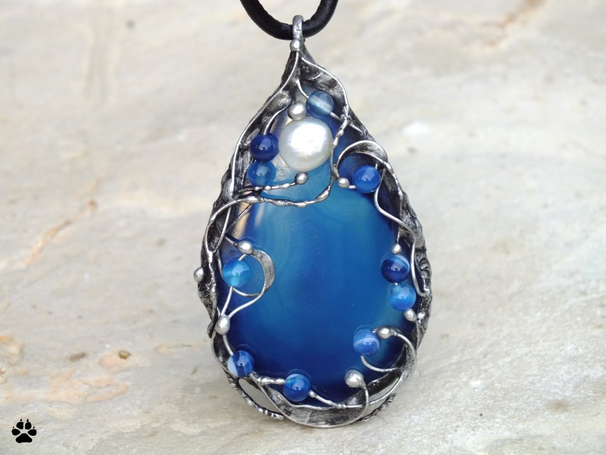 Klidná hladina - achát,perla