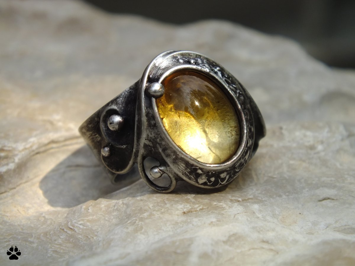 Sluneční - prsten s citrínem