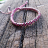 Summer whipped bracelets - sytě růžový