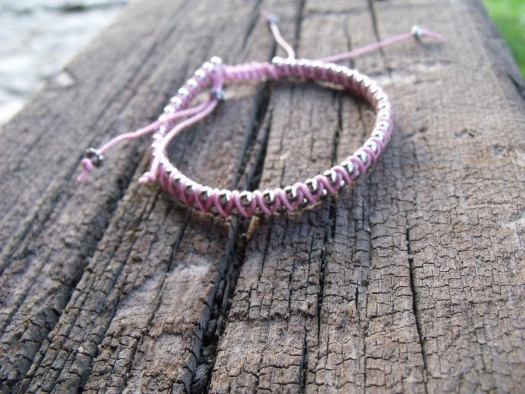 Summer whipped bracelets - světle růžový