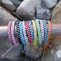 Summer whipped bracelets - sytě růžový
