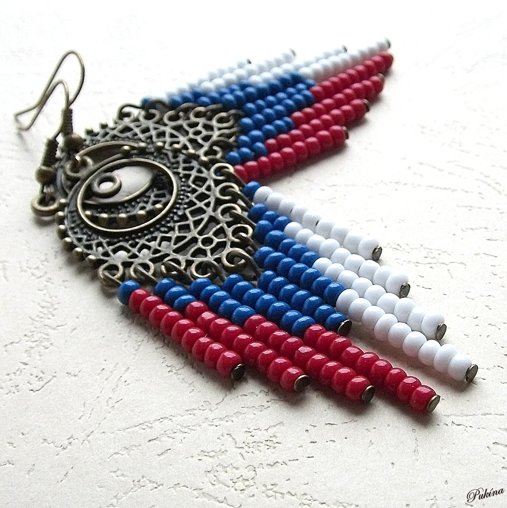 Náušnice - Fandíme :-)