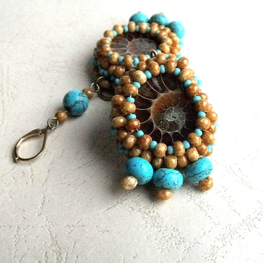 Náušnice s amonitem