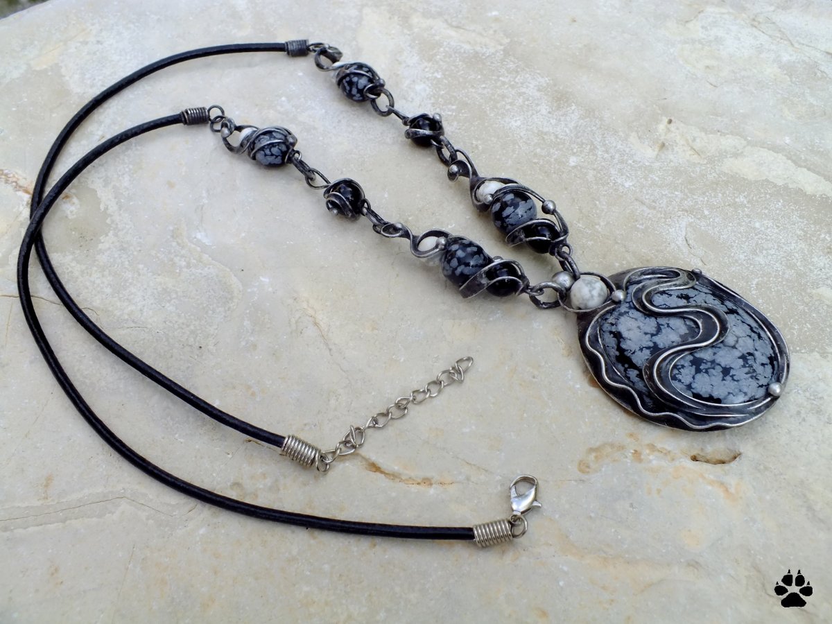 Dlouhý náhrdelník-mix minerálů