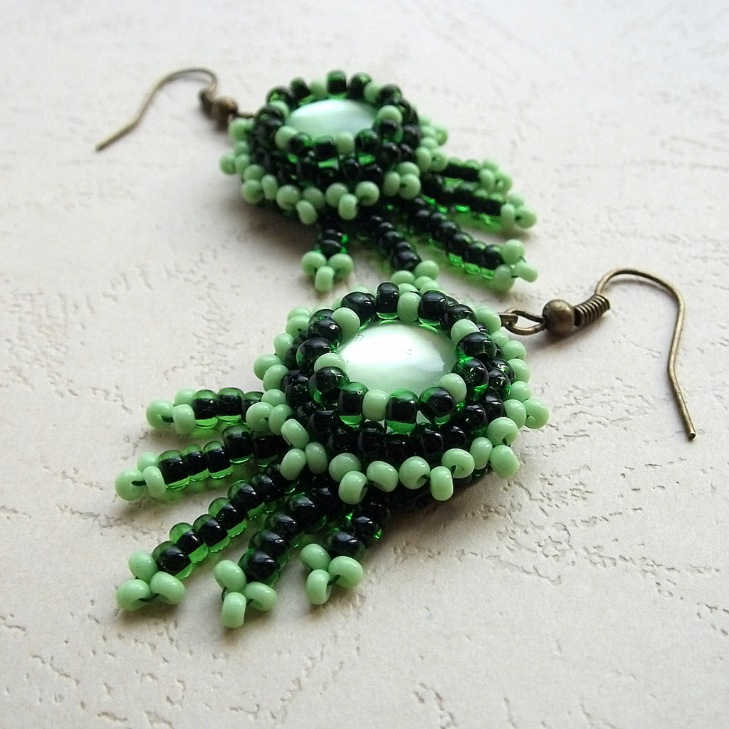 Zelenkavé náušnice