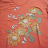 Tričko slunečnice a motýlci malované