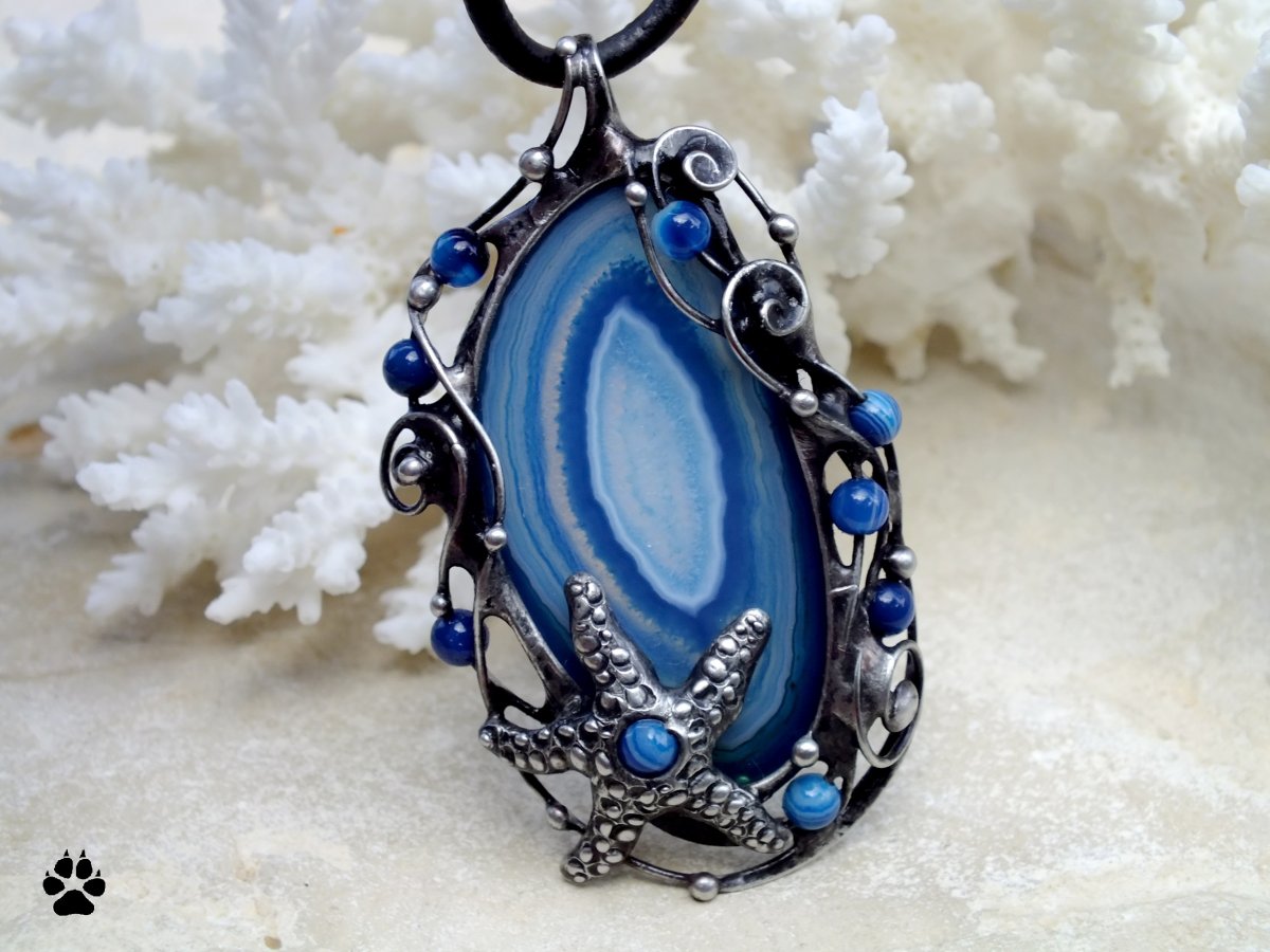 Modrá laguna - achát