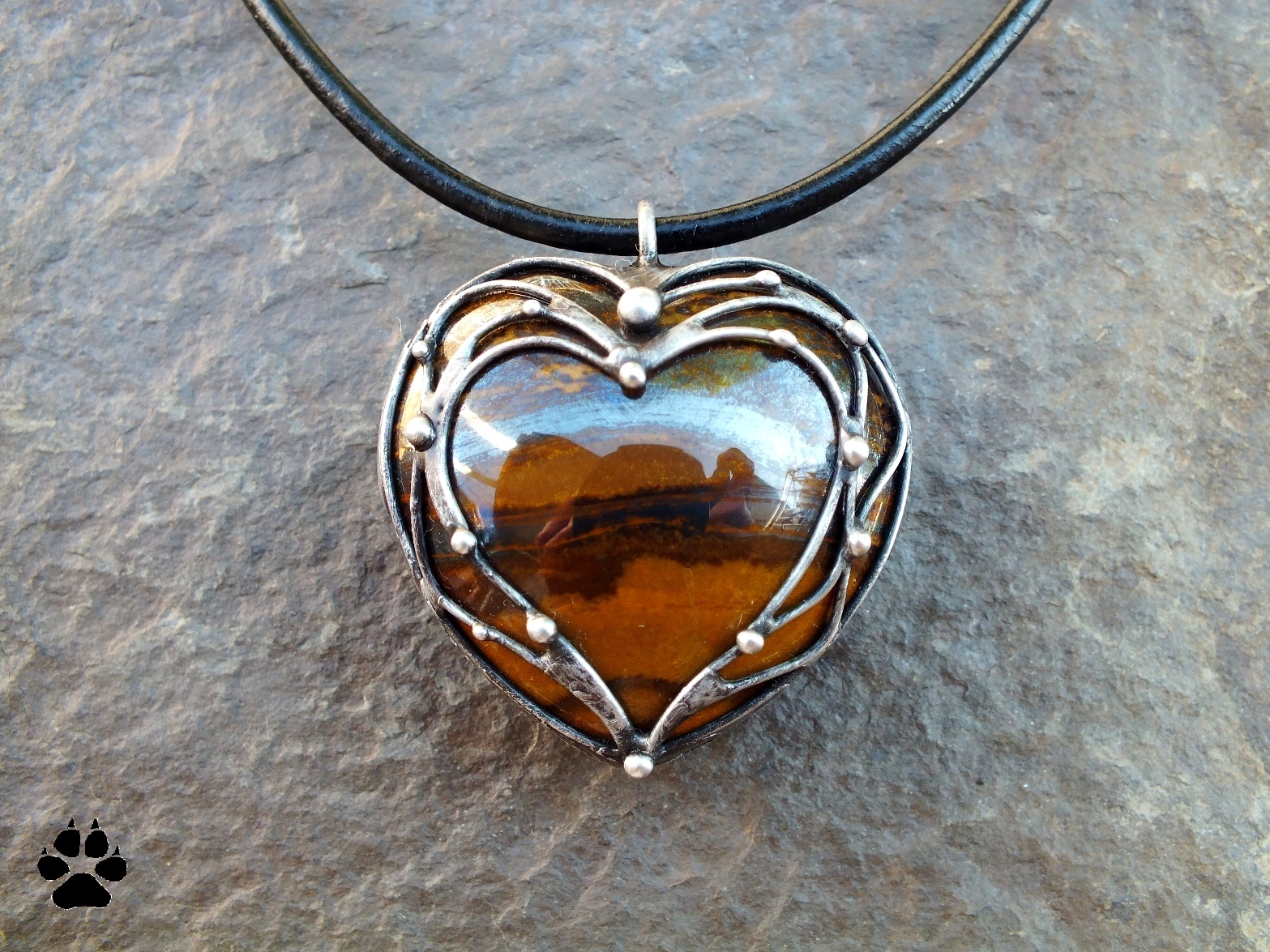 Srdce - tygří oko - na přání