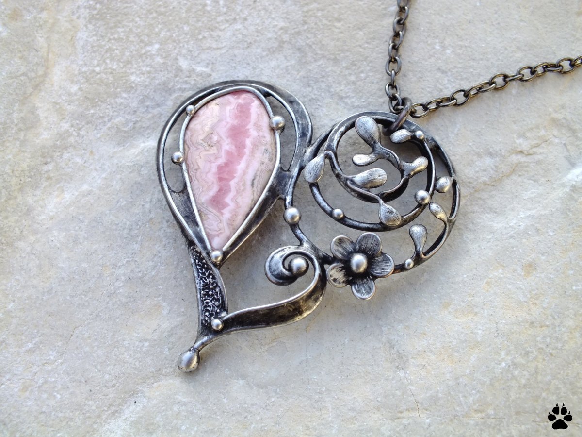 Srdíčko s kytičkou - rodochrozit 