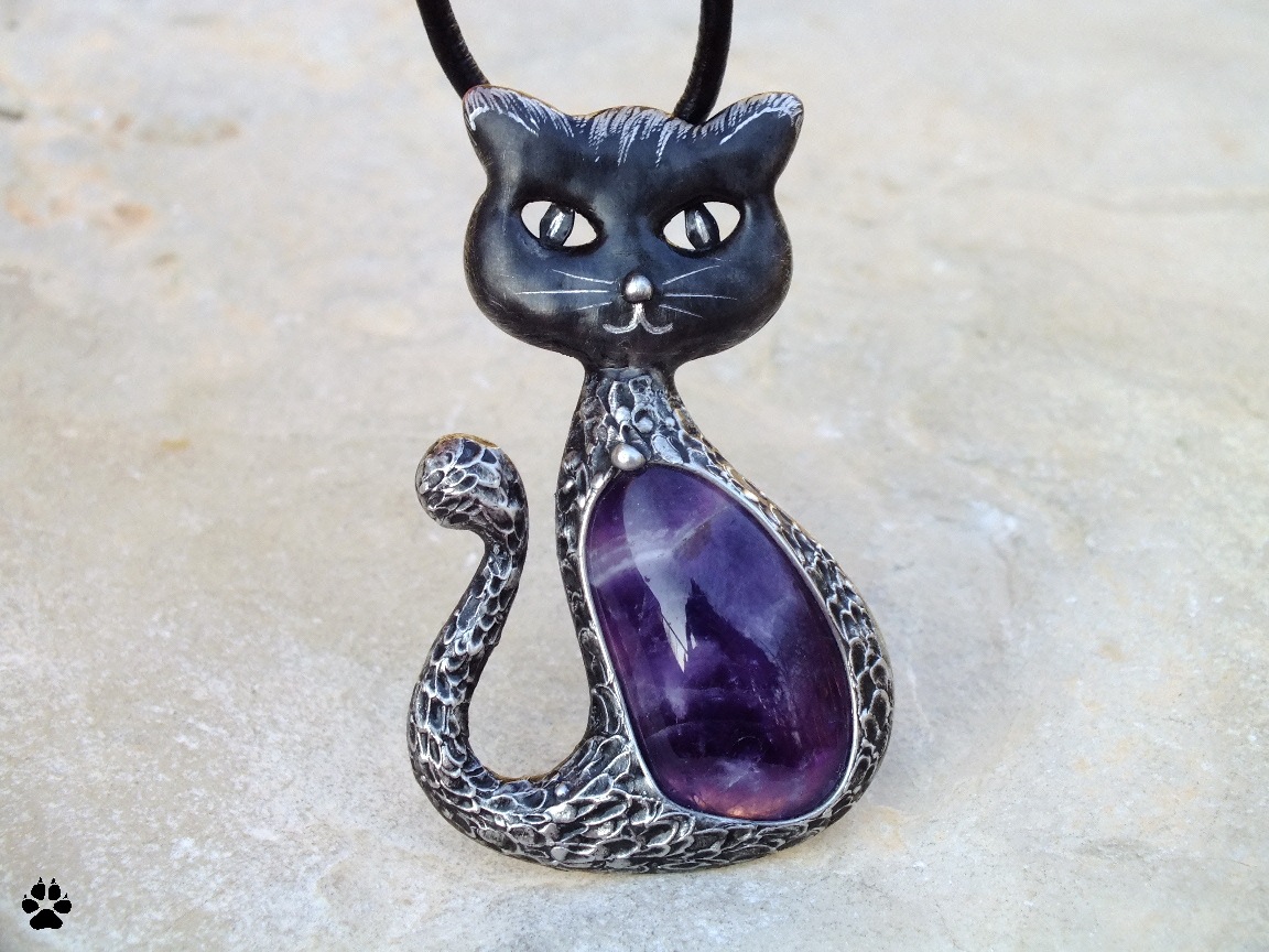 Kočička Babeta - tmavý ametyst REZERVACE!!