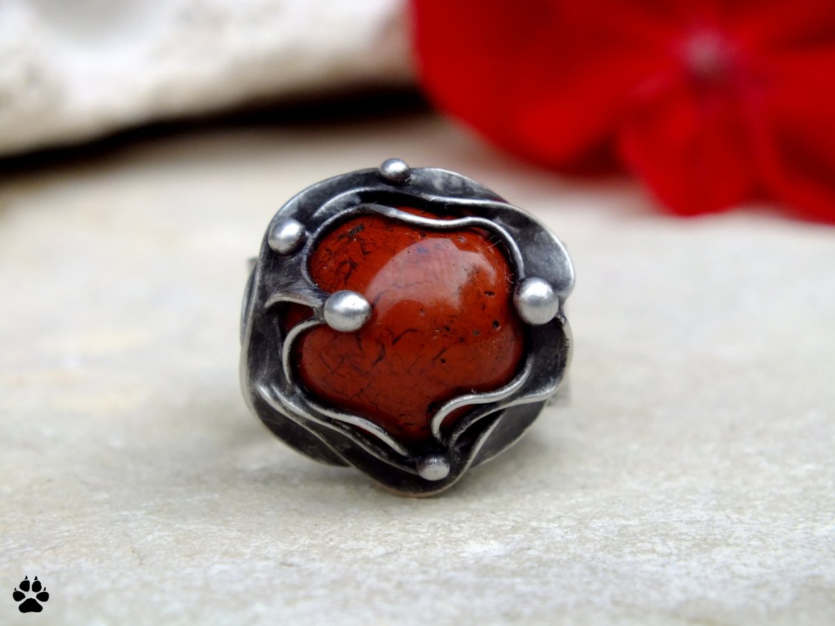 Vulkán - prsten s jaspisem