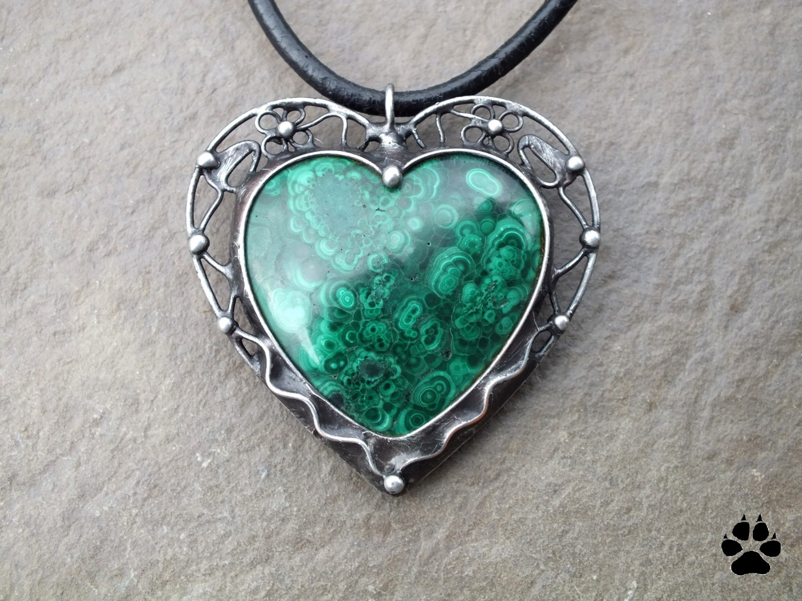 Srdce lesní víly - malachit