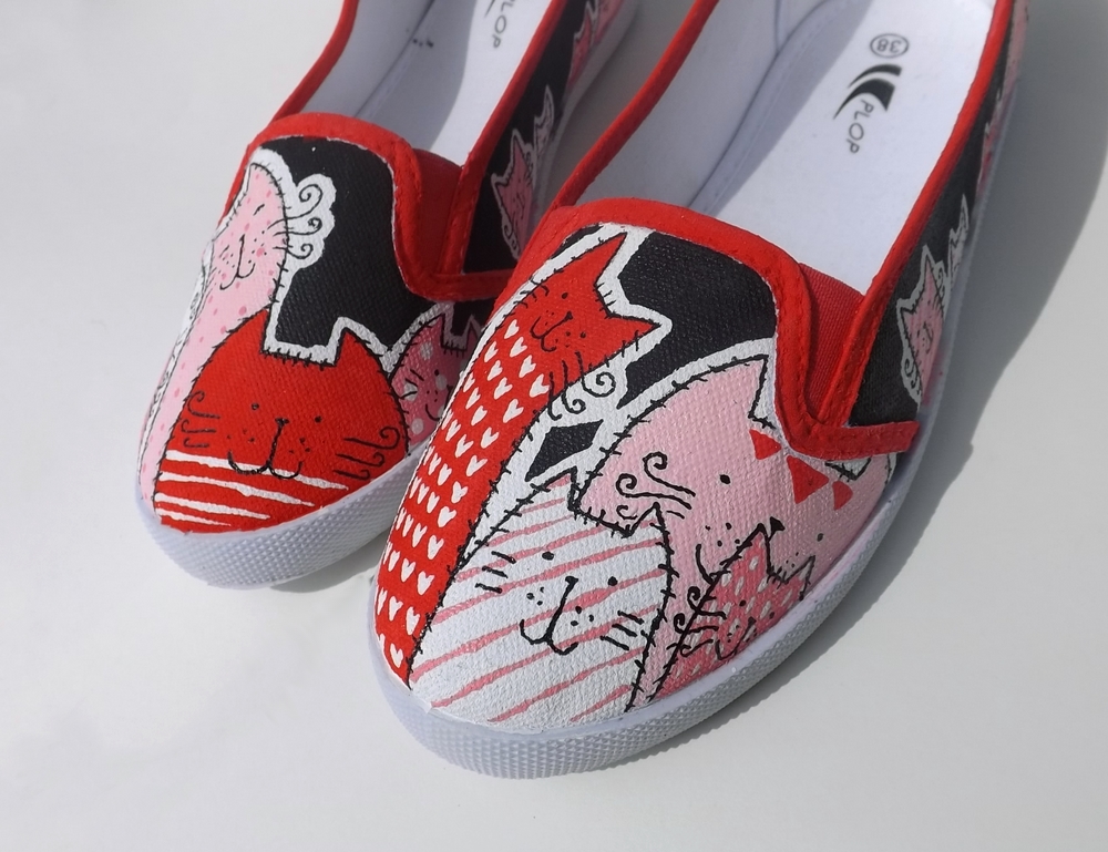 Čičiny v červené • Balerínky VEL. 36