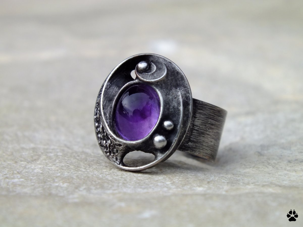 Fialka - prsten s ametystem