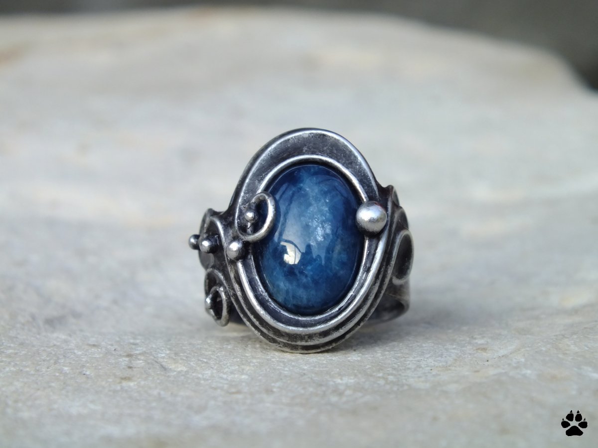 Petrolejový - prsten s apatitem